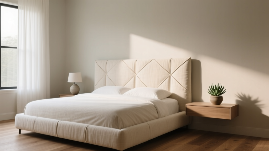 Bedroom Fabric Wrapped Headboard Ideas - The Decor Mag