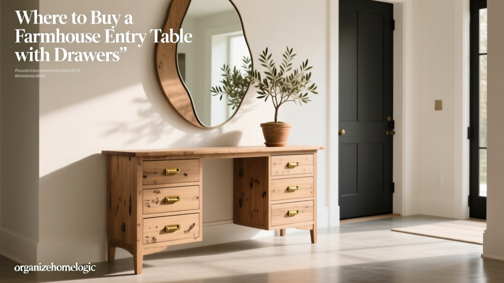 Where to Buy a Farmhouse Entry Table with Drawers