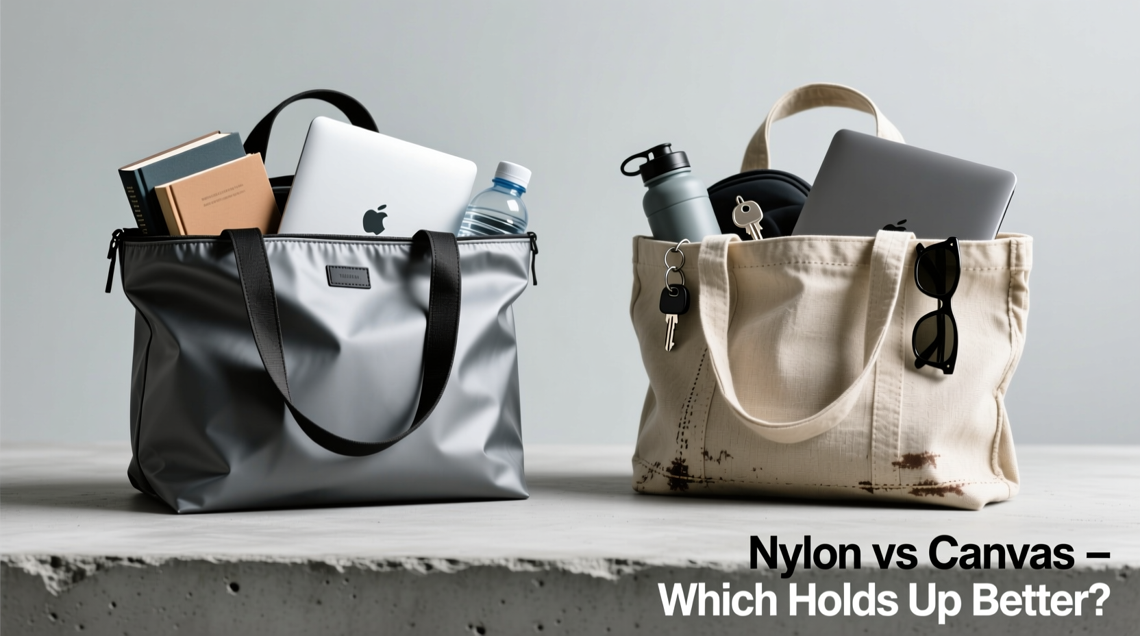 nylon tote bag vs canvas tote which holds up better during daily commutes