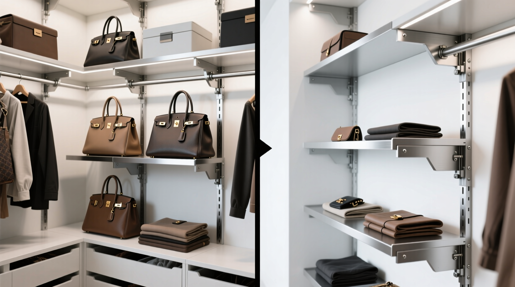 closet organization tips adjustable vs fixed shelves