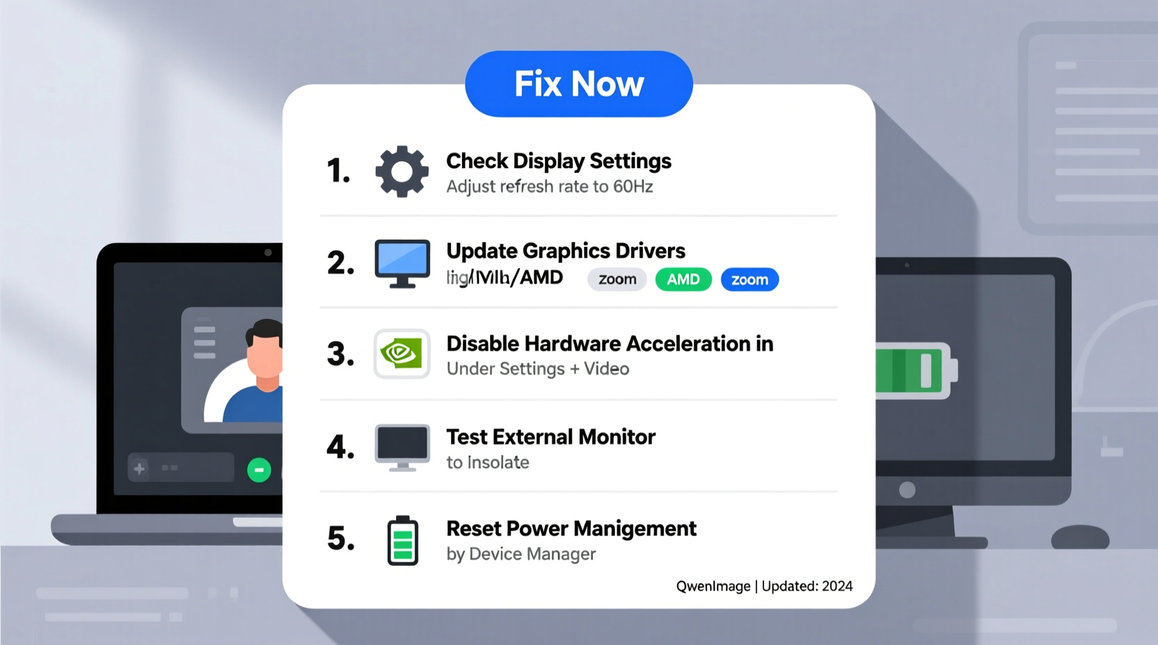 why is my screen flickering on zoom calls troubleshooting guide for laptops