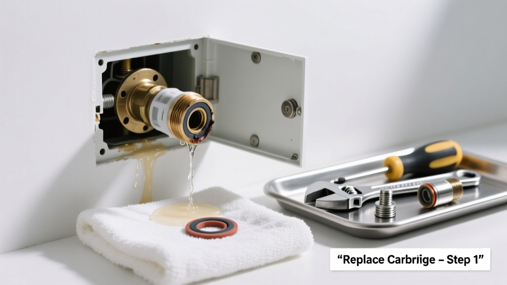 Shower Valve Leaking Behind Wall: Replace the Cartridge