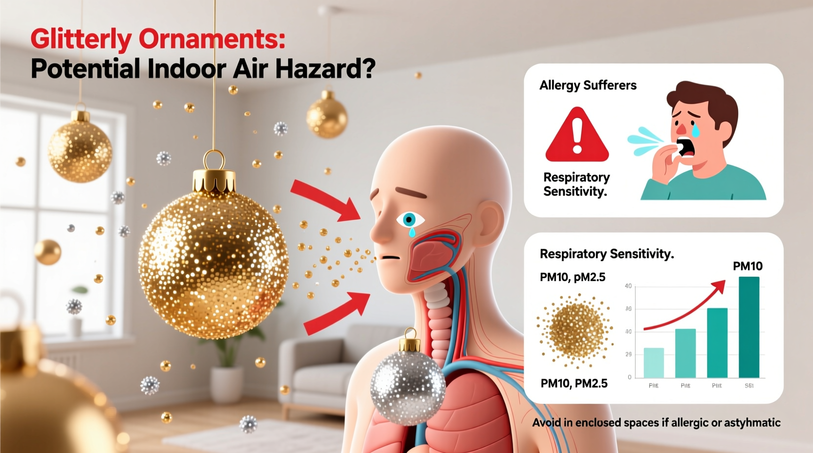 are glittery ornaments bad for indoor air quality and allergy sufferers