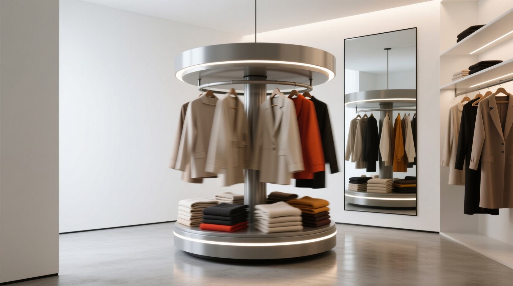 rotating closet carousel for petite wardrobes