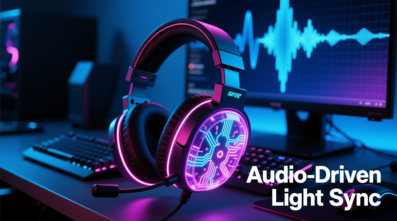 how to use gaming headsets as audio sources for synchronized light shows