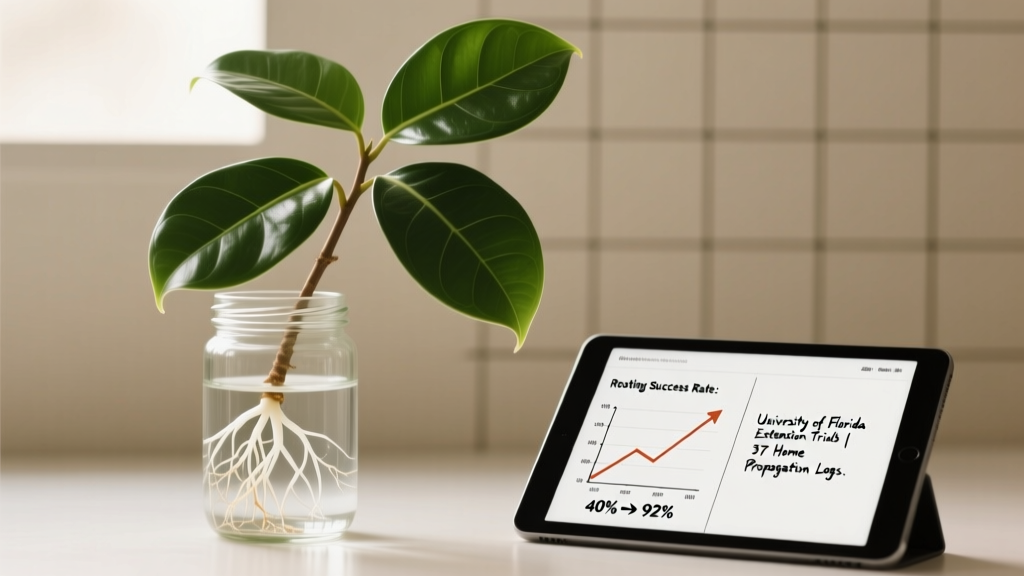 Ficus Elastica Cuttings: Rooting Success to 92% (2026)