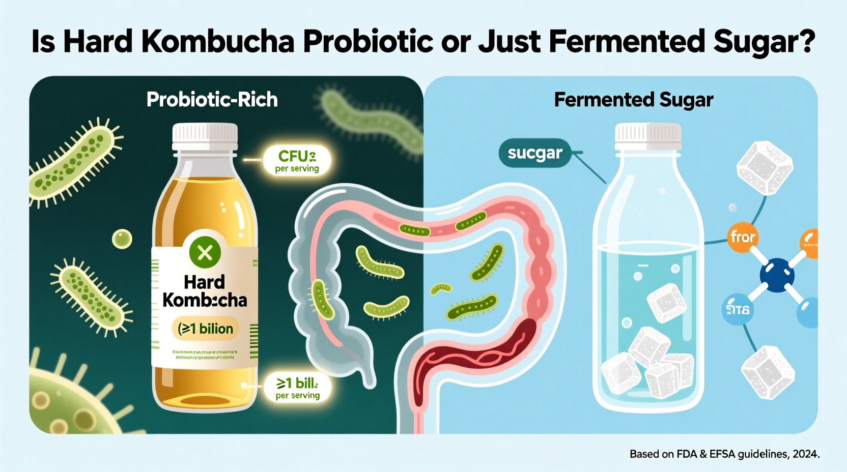 is drinking hard kombucha actually probiotic-rich or just fermented sugar