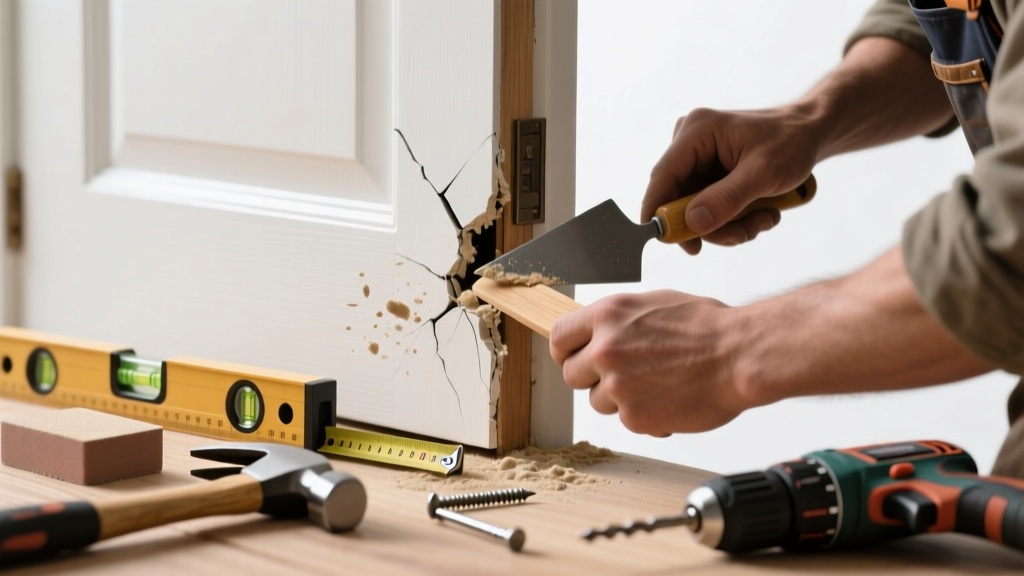 Fixing a Noisy Door Jamb Split in Your Interior Door