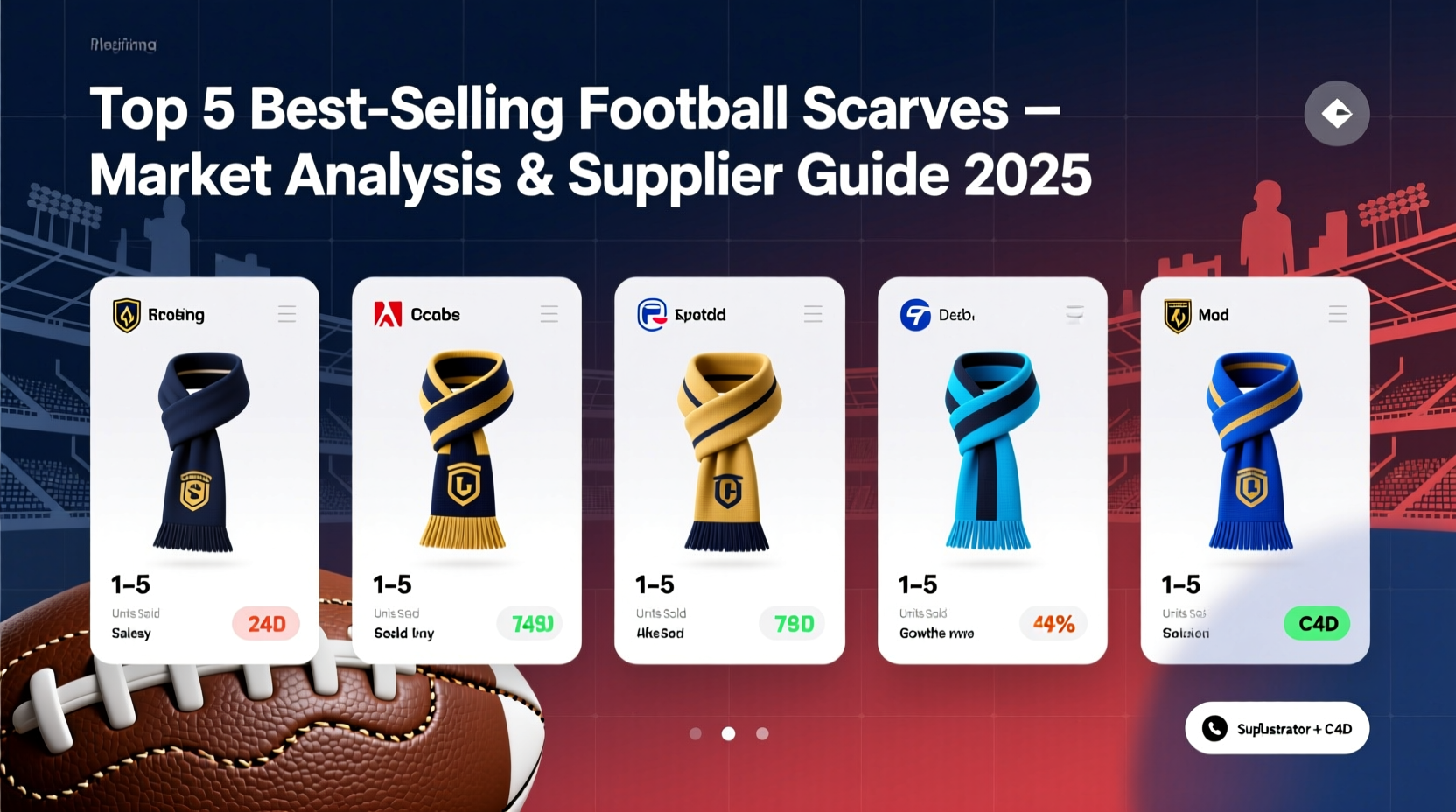 best selling football scarf