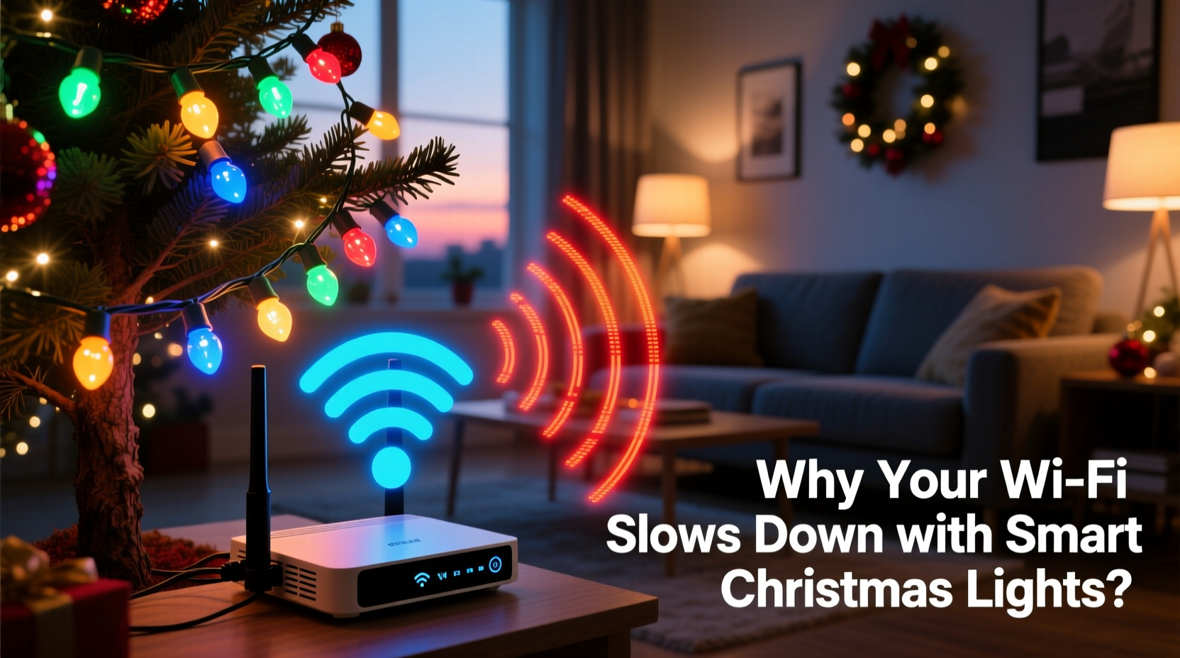 why is my wifi slowing down when i use smart christmas lights interference guide