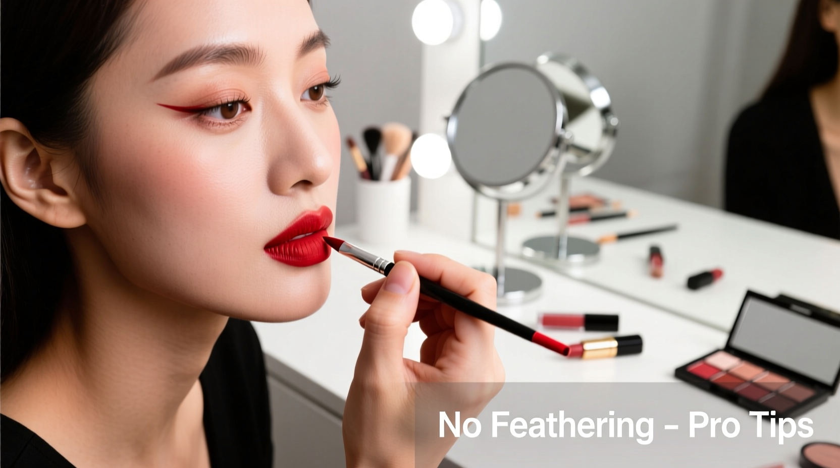 how to wear bold red lipstick without feathering or smudging