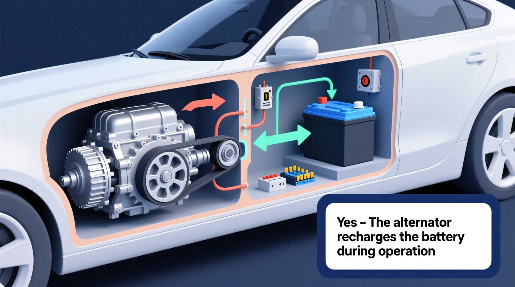 does a car battery recharge itself
