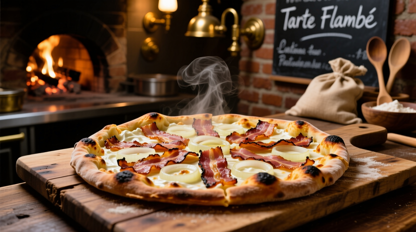 how to make tarte flambee alsatian pizza bacon quick bar style classic