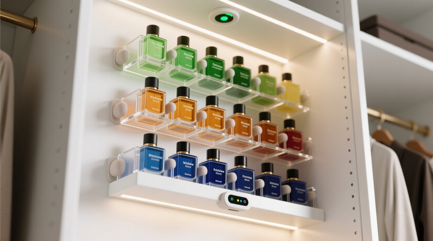 closet organization tips for fragrance layering