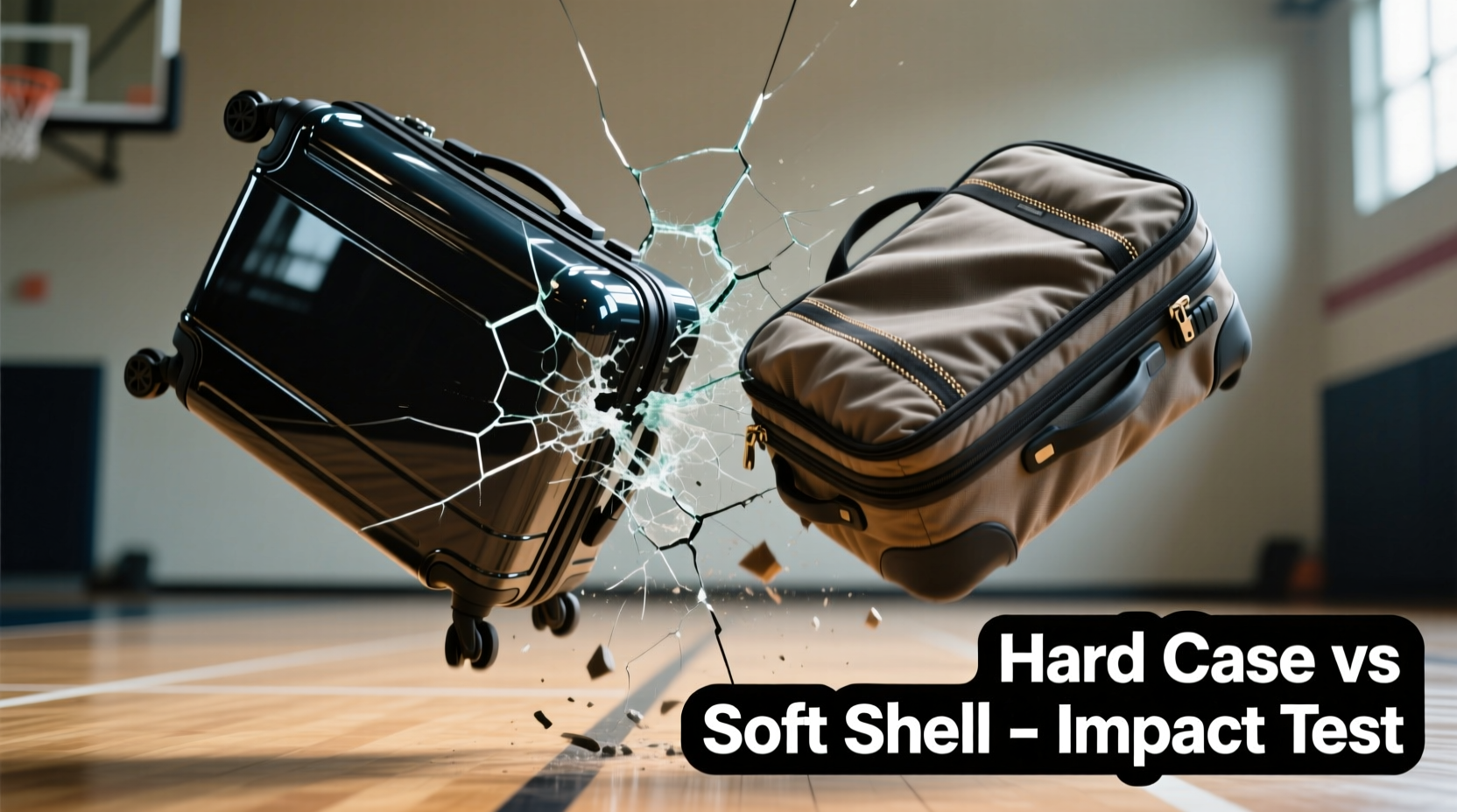 hard luggage vs soft shell will a hard case crack when throwers toss it