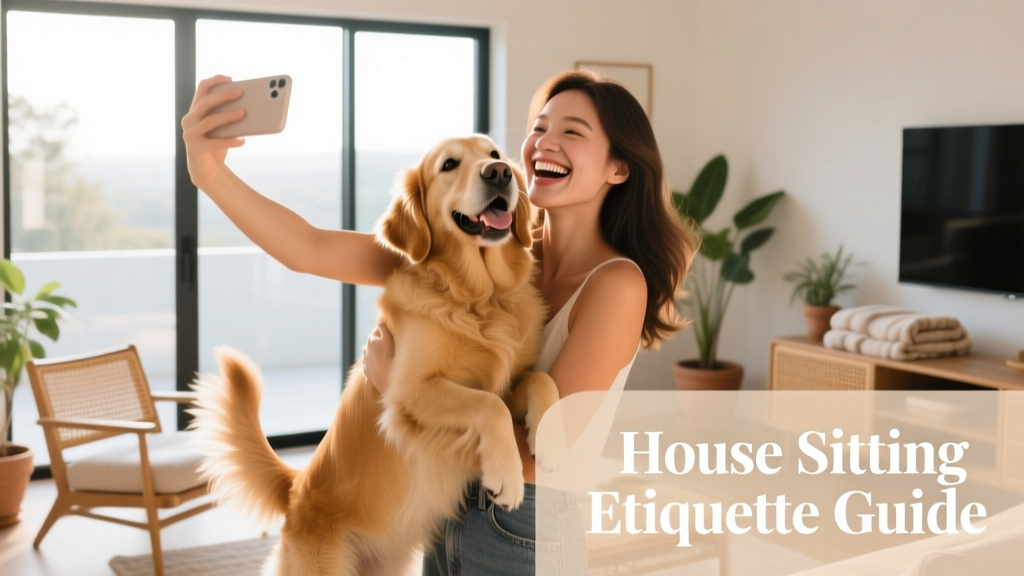 A person holding a happy dog while taking a cheerful selfie