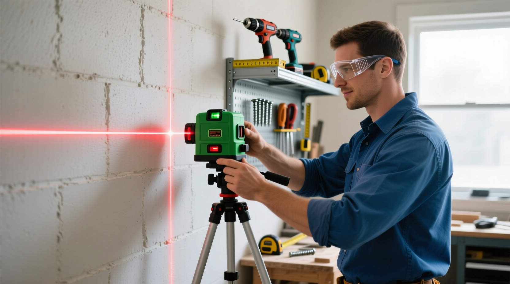 how to use laser level