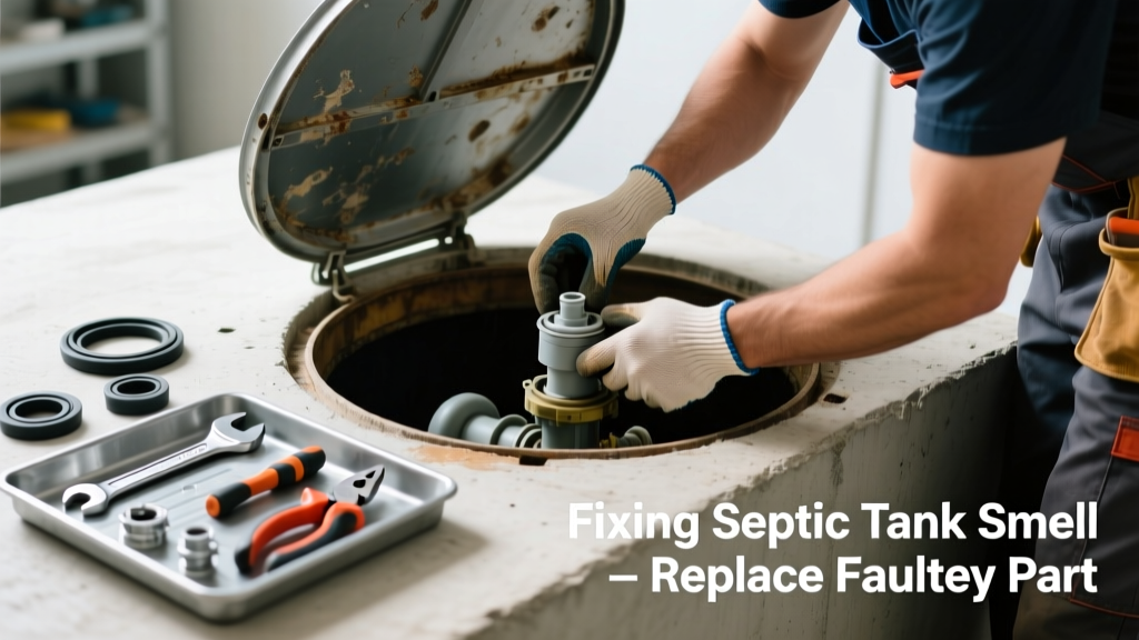 Fixing Septic Tank Smell: Replace the Faulty Part