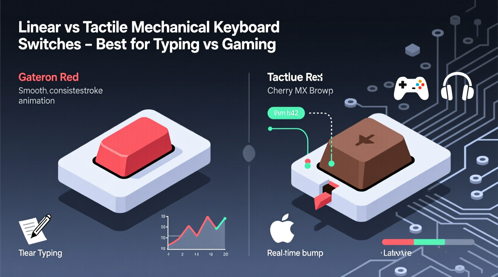 mechanical keyboard switches linear vs tactile which is best for typing vs gaming