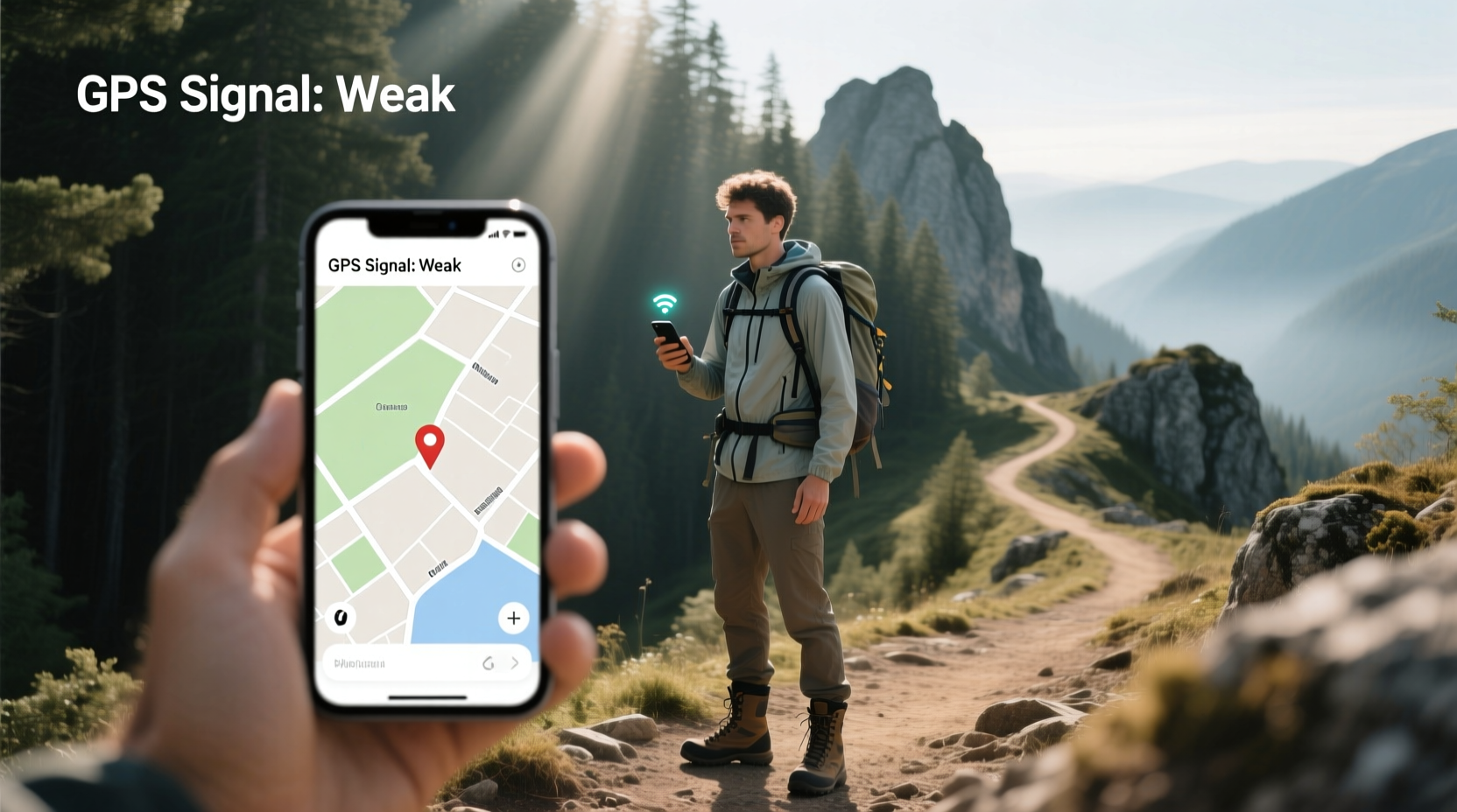 how to boost weak gps signal on hiking trails using only your phone