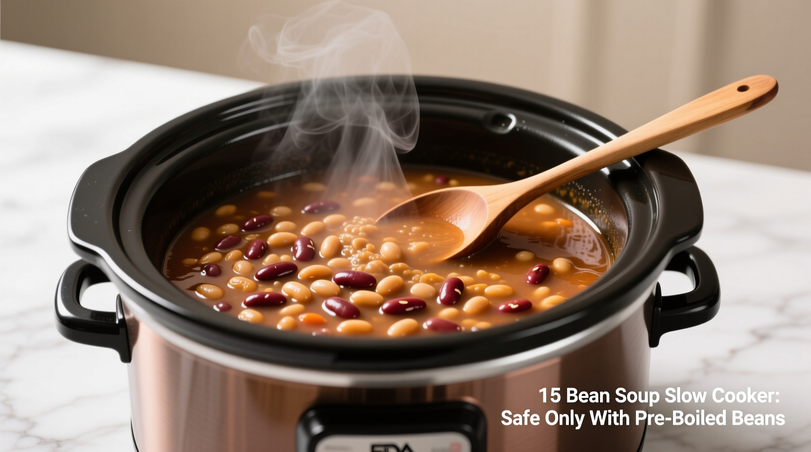 15 bean soup slow cooker safe only with pre boiled beans