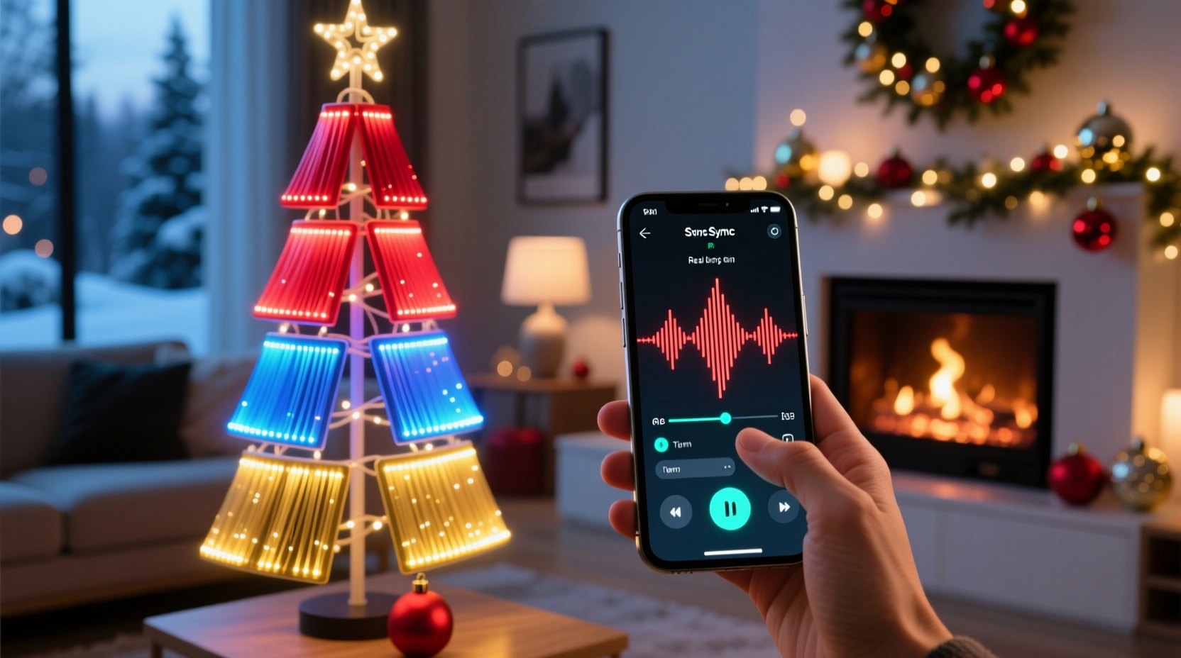 how to use app controlled christmas lights for synchronized music shows