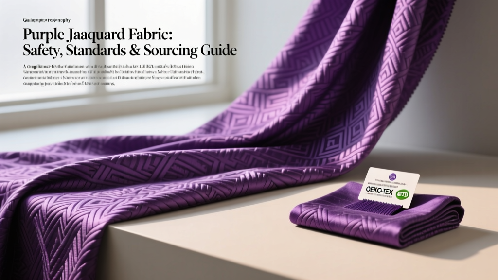 Purple Jacquard Fabric: Safety, Standards & Sourcing Guide
