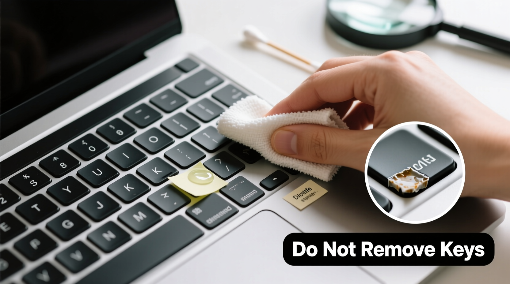 how to clean sticky laptop keys without voiding your warranty