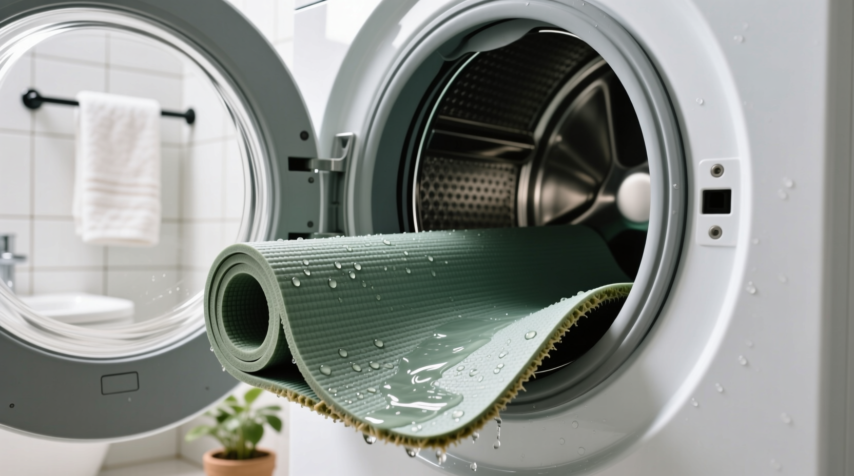 how to wash yoga mats safely in the washer