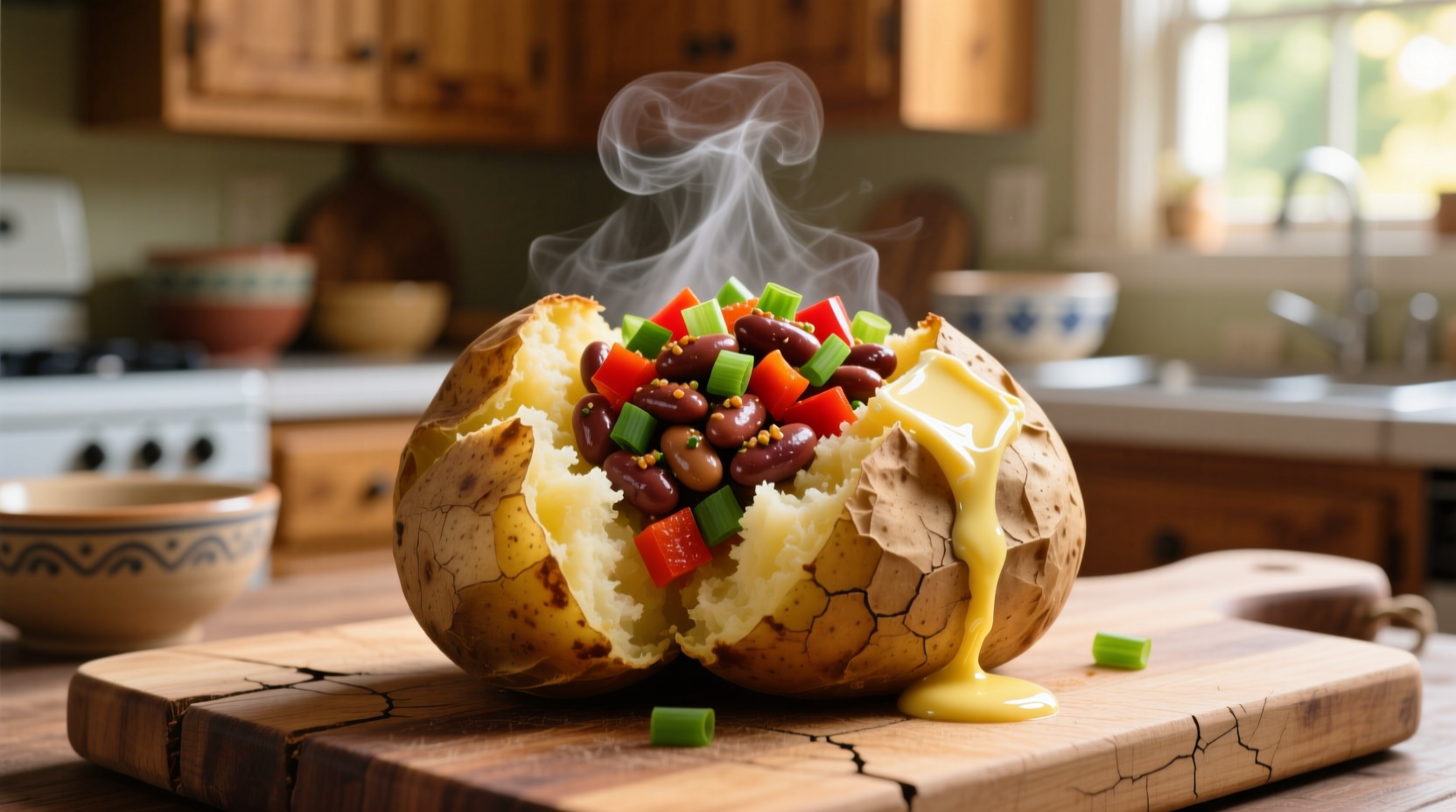 Baked Potato with Beans: Complete Meal in 45 Minutes