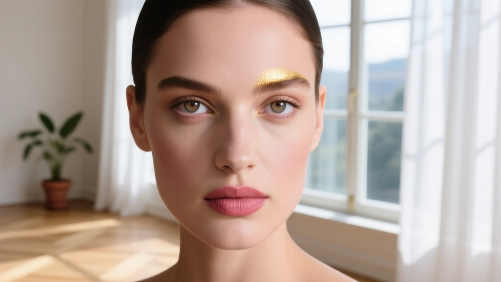 Close-up of a model's ear featuring a seamless 16-gauge 8mm titanium hoop in the helix, soft studio lighting highlighting the metal