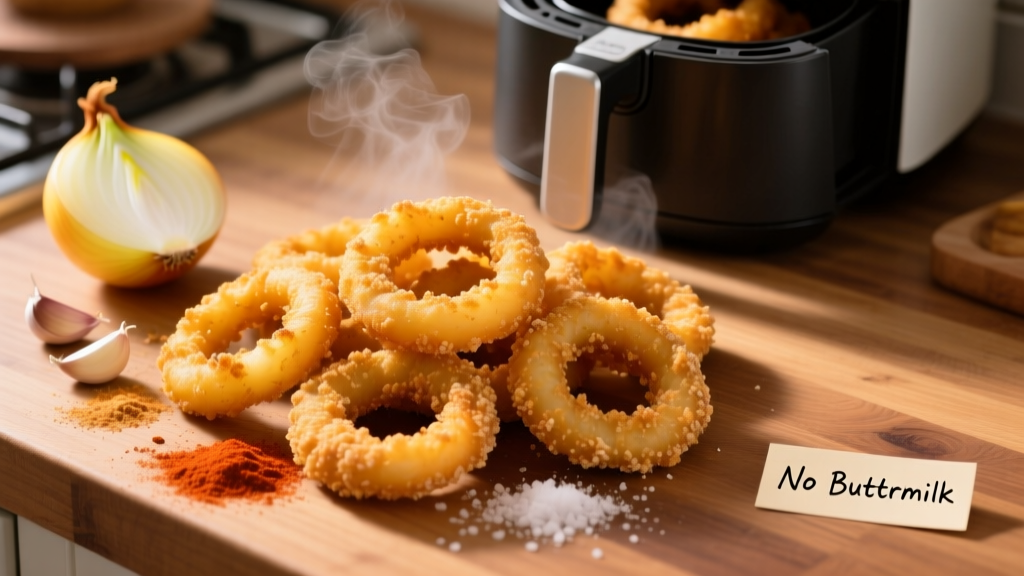 Air Fryer Onion Rings Without Buttermilk (Crispy!)