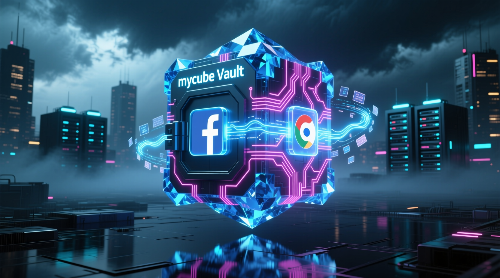 mycube vault backs up your facebook and google data reg