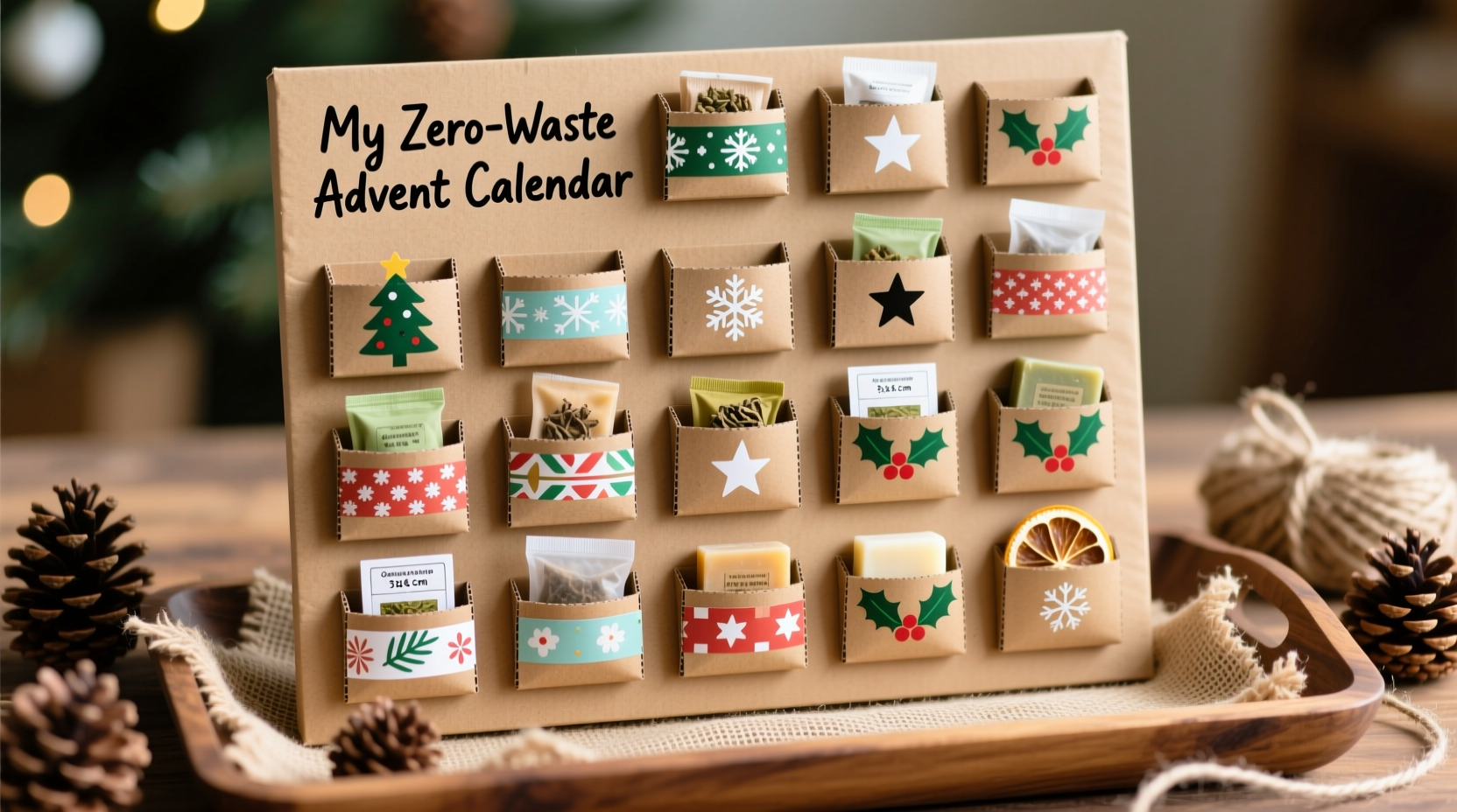 how to make your own washi tape advent calendar for zero waste gifting