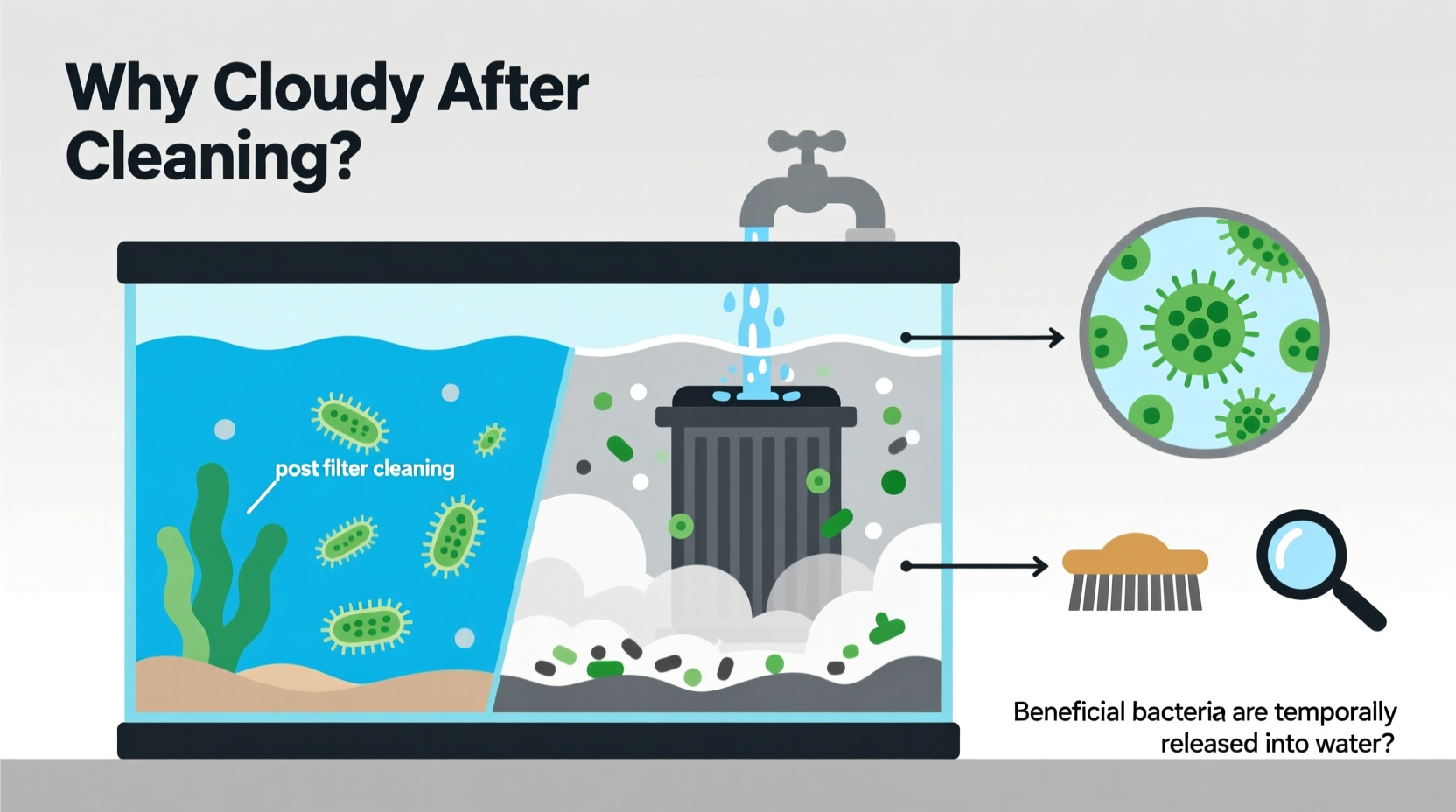 View of Why Is My Aquarium Water Cloudy After Cleaning Filter Cycle Explained