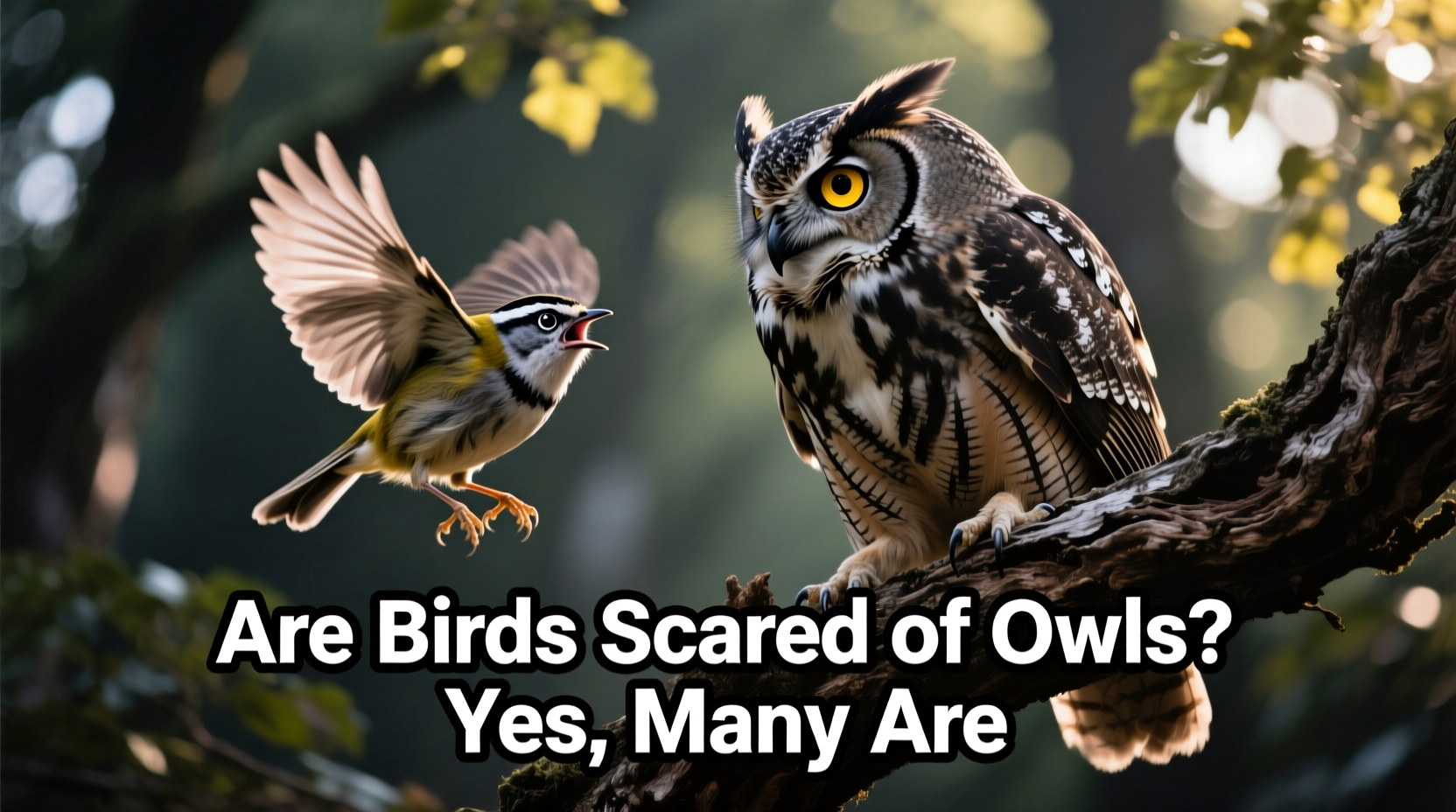 are birds scared of owls