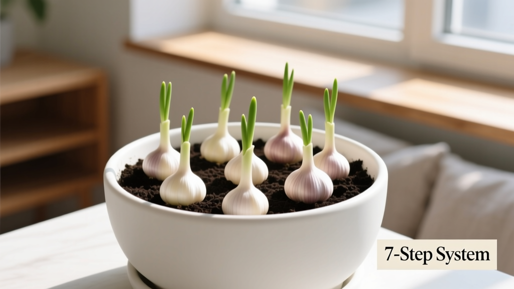 How to Plant Garlic Indoors in Bright Light (2026)