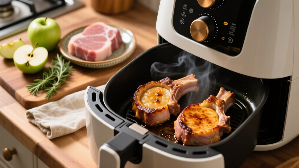 Apple Stuffed Pork Chops in Air Fryer (Crispy & Juicy!)