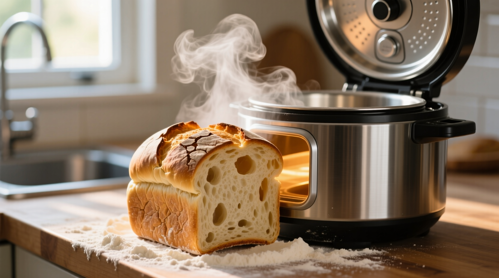 make fresh bread in minutes in a pressure cooker