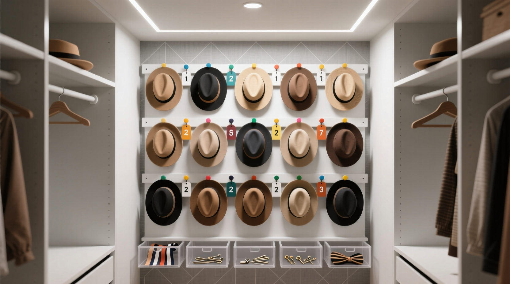 closet organization tips for two people hats