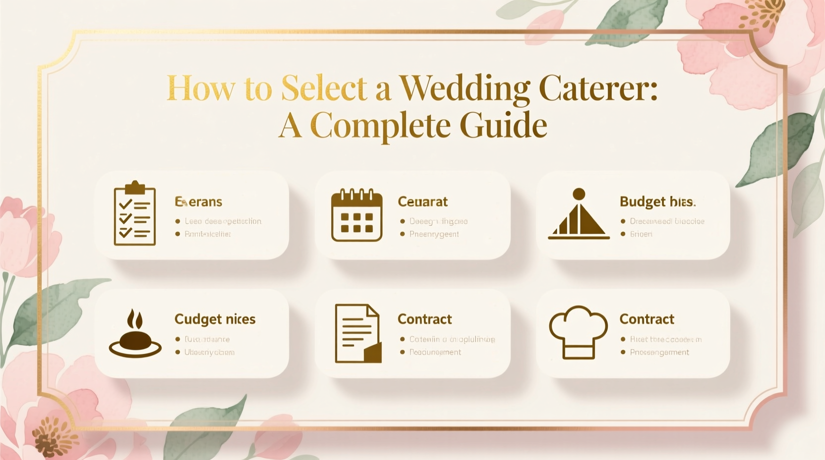 how to select a wedding caterer