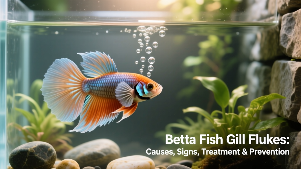 Healthy betta fish swimming peacefully in a well-maintained aquarium