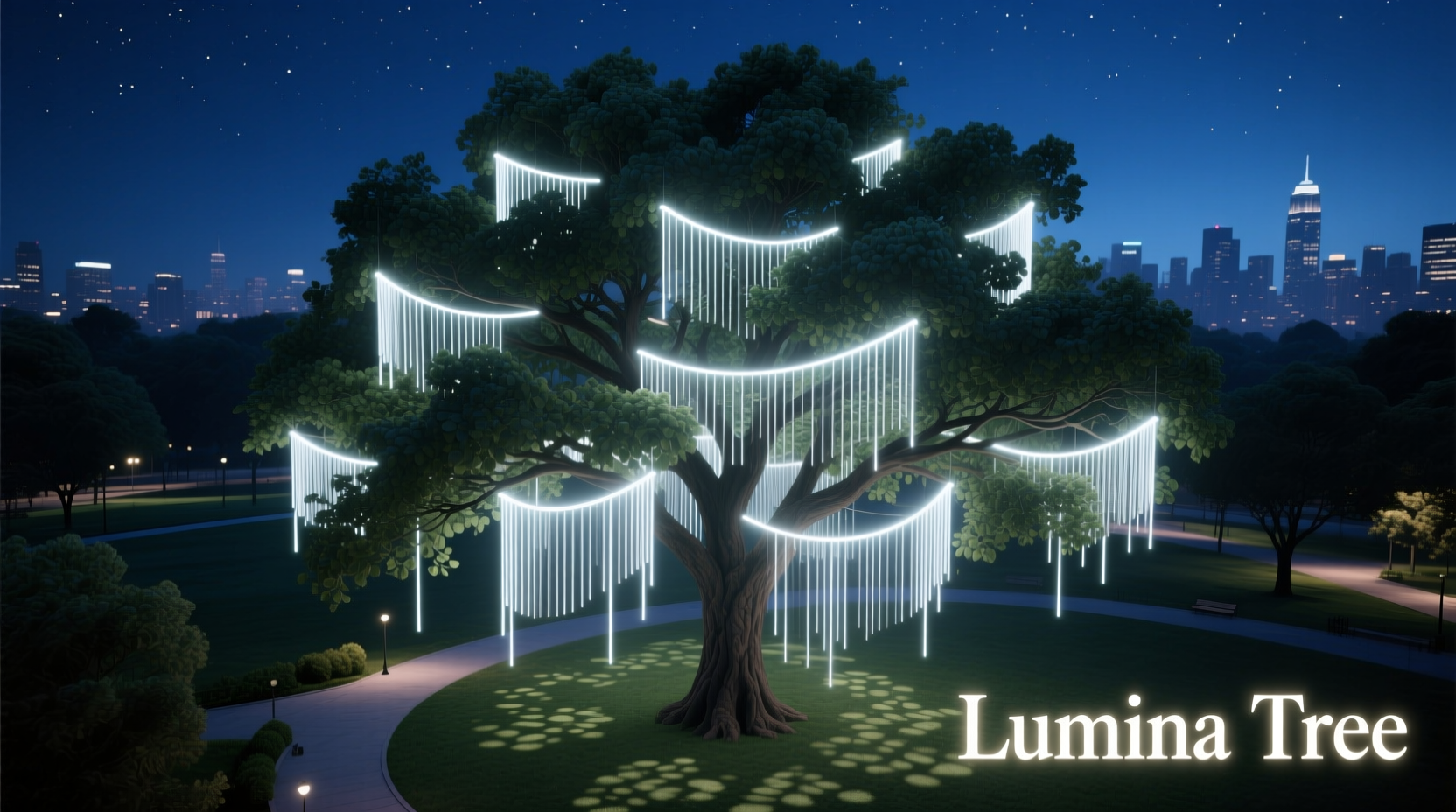 how to stagger light strands on large trees for full coverage