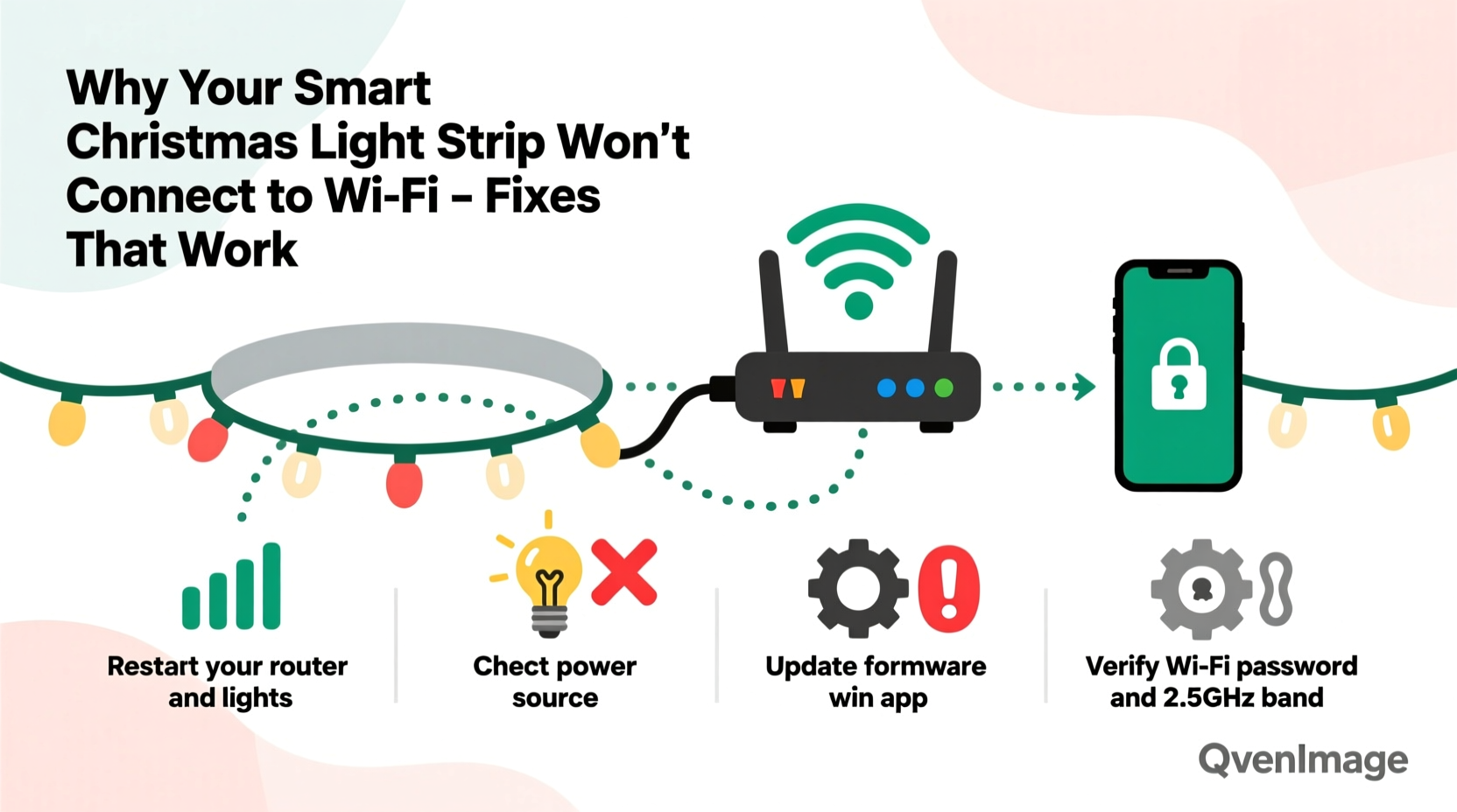 why does my smart christmas light strip not connect to wifi fixes that work