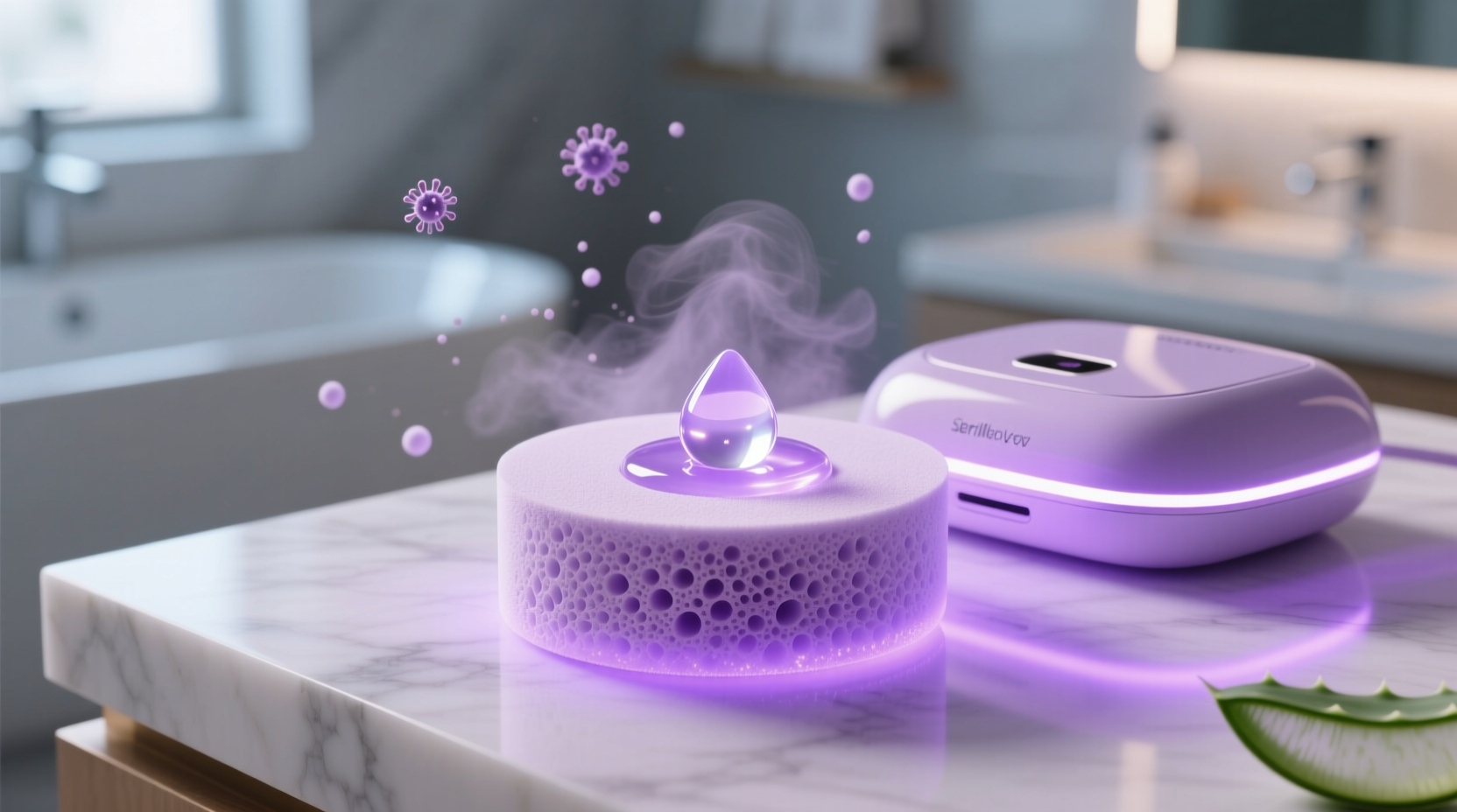 eco friendly cleaning violet light aloe vera for sponges