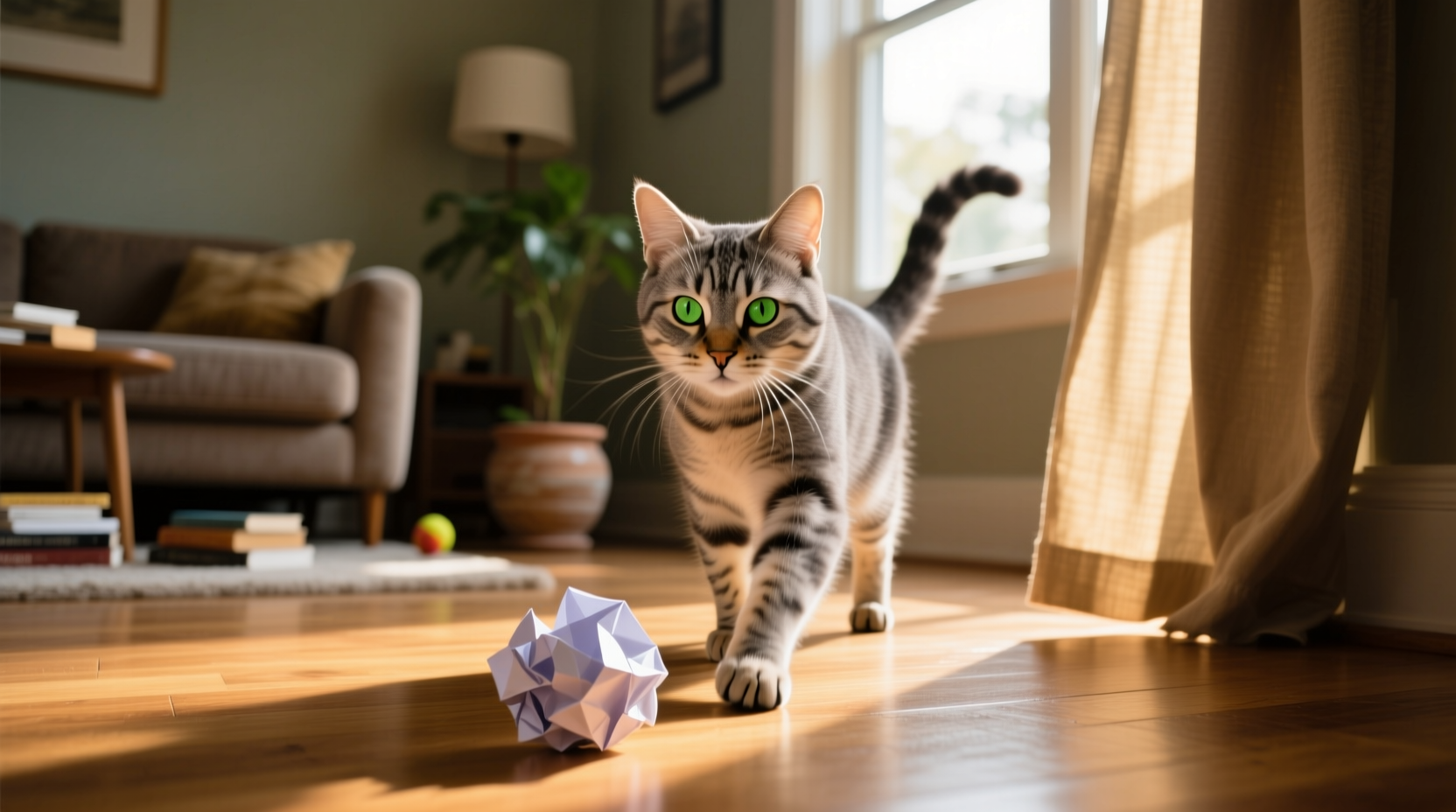 why does my cat bring me toys but then run away when i try to play