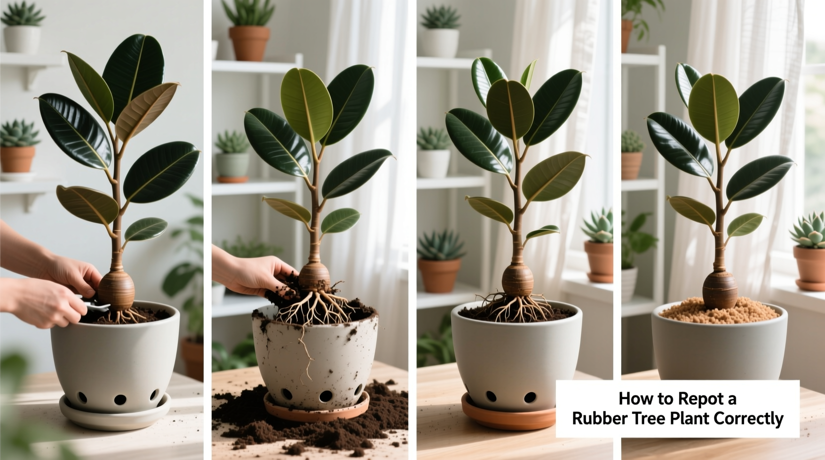 Repot Rubber Trees in 5 Steps | TheHomeSprouts