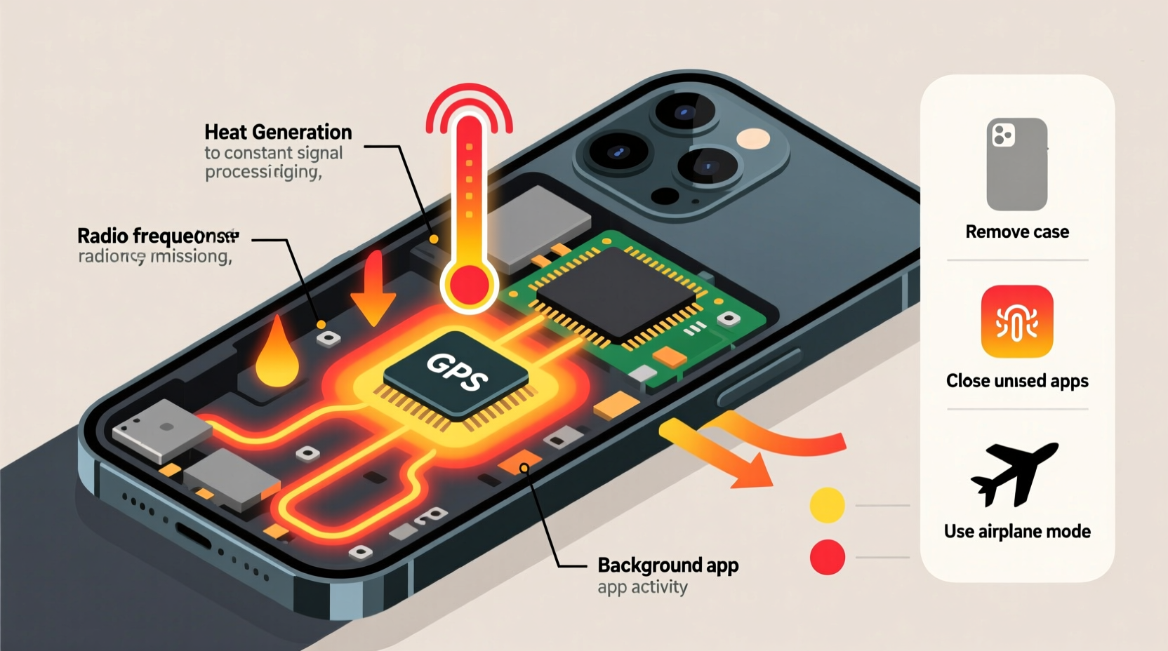 why does my phone get hot when using gps and how to cool it down fast
