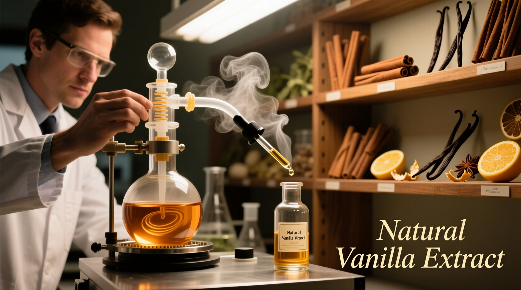 Natural flavor extraction process in laboratory