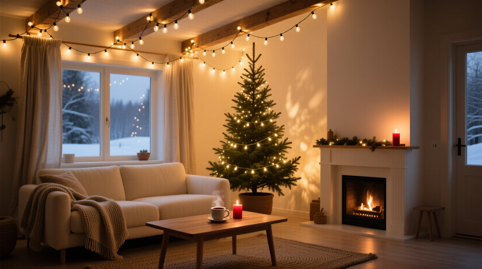 how to create a calming christmas lighting setup using warm tones and dimmers